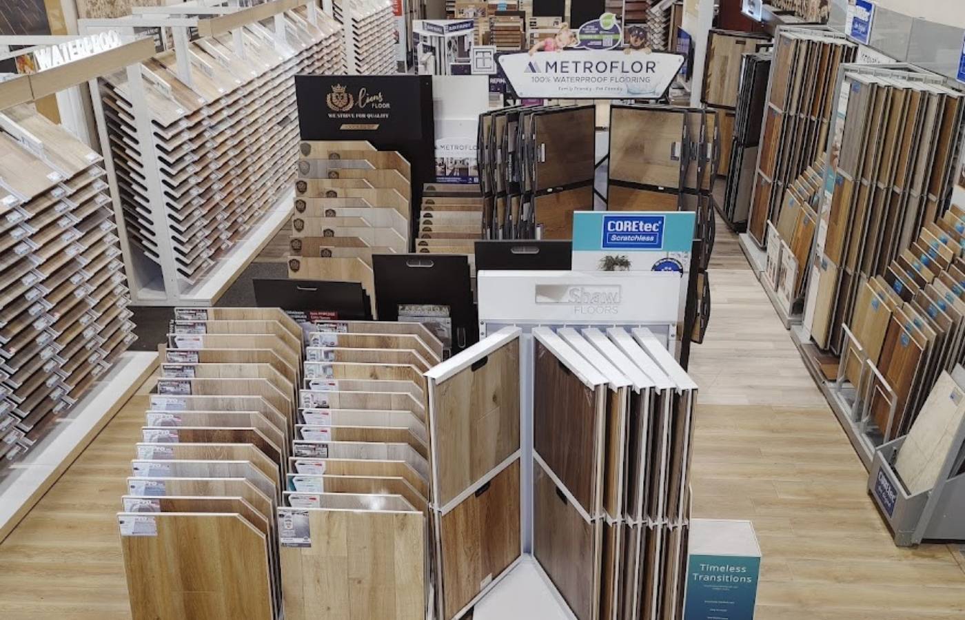 In-stock flooring selection