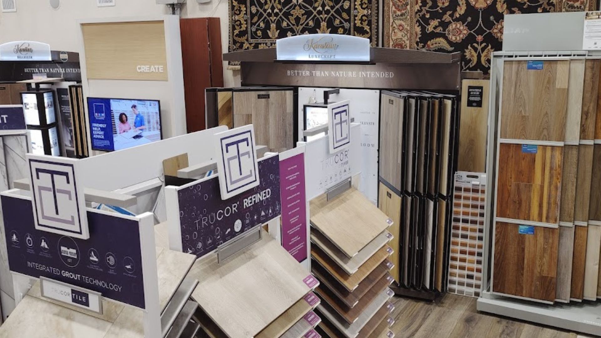 Luxury Vinyl flooring showroom selection